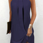 Women's Sleeveless Party Dresses with Embellished Neckline