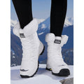 Women's Snow Boots with Plush Lining and Lace-Up Front