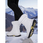 Women's Snow Boots with Plush Lining and Lace-Up Front