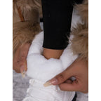 Women's Snow Boots with Plush Lining and Lace-Up Front