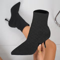 Women's Sock-Style Pointed Toe Ankle Boots