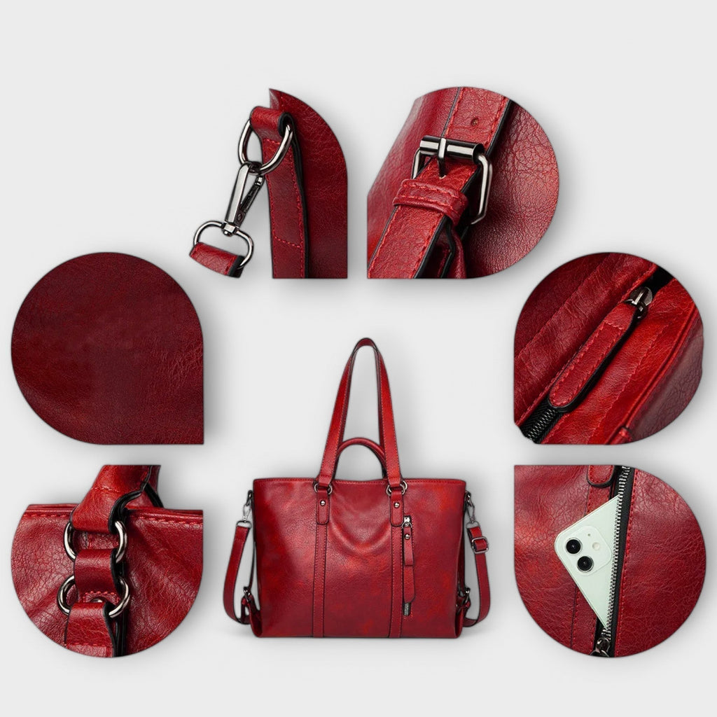 Women's Structured Tote Bag with Removable Shoulder Strap