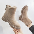 Women's Suede Snow Boots with Fleece Lining