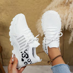 Women's Trainers with Cushioned Sole and Lace-Up Front