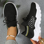Women's Trainers with Cushioned Sole and Lace-Up Front