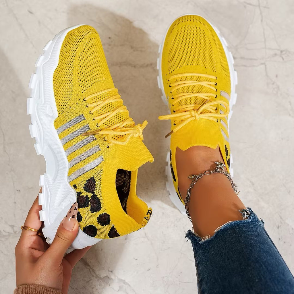 Women's Trainers with Cushioned Sole and Lace-Up Front