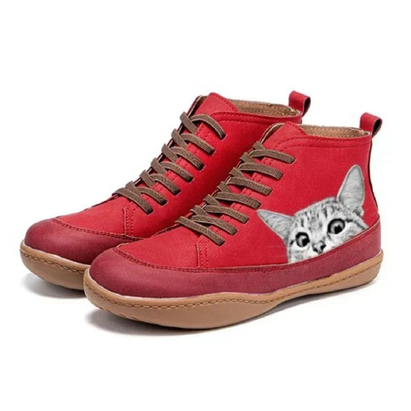 Women's Winter Boots with Cat Detail and Soft Inner