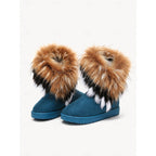 Womens Winter Boots with Fluffy Trim