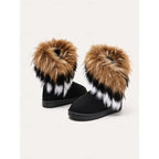 Womens Winter Boots with Fluffy Trim