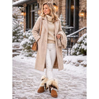 Womens Winter Boots with Fluffy Trim