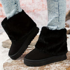 Women's Winter Boots with Plush Lining and Platform Sole