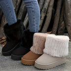 Women's Winter Boots with Plush Lining and Platform Sole