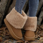 Women's Winter Boots with Plush Lining and Platform Sole